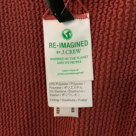 J. Crew Scrunchie Classic Scoopneck One-Piece in Chimney Size 14 Item BH478 New! - Picture 4 of 12